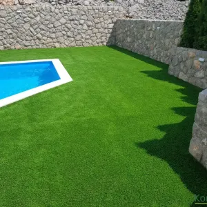 Bazen sa zelenom travom